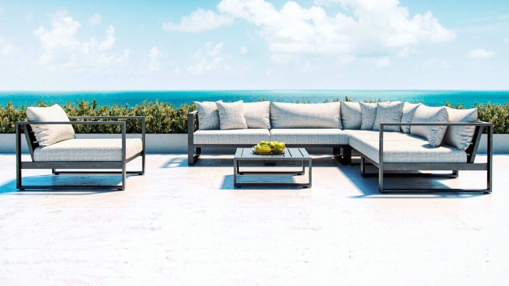 Aluminum patio furniture for outdoor