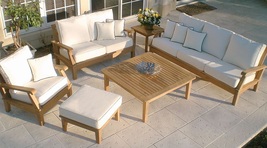 Teak Deep Seating Patio Furniture Outdoor