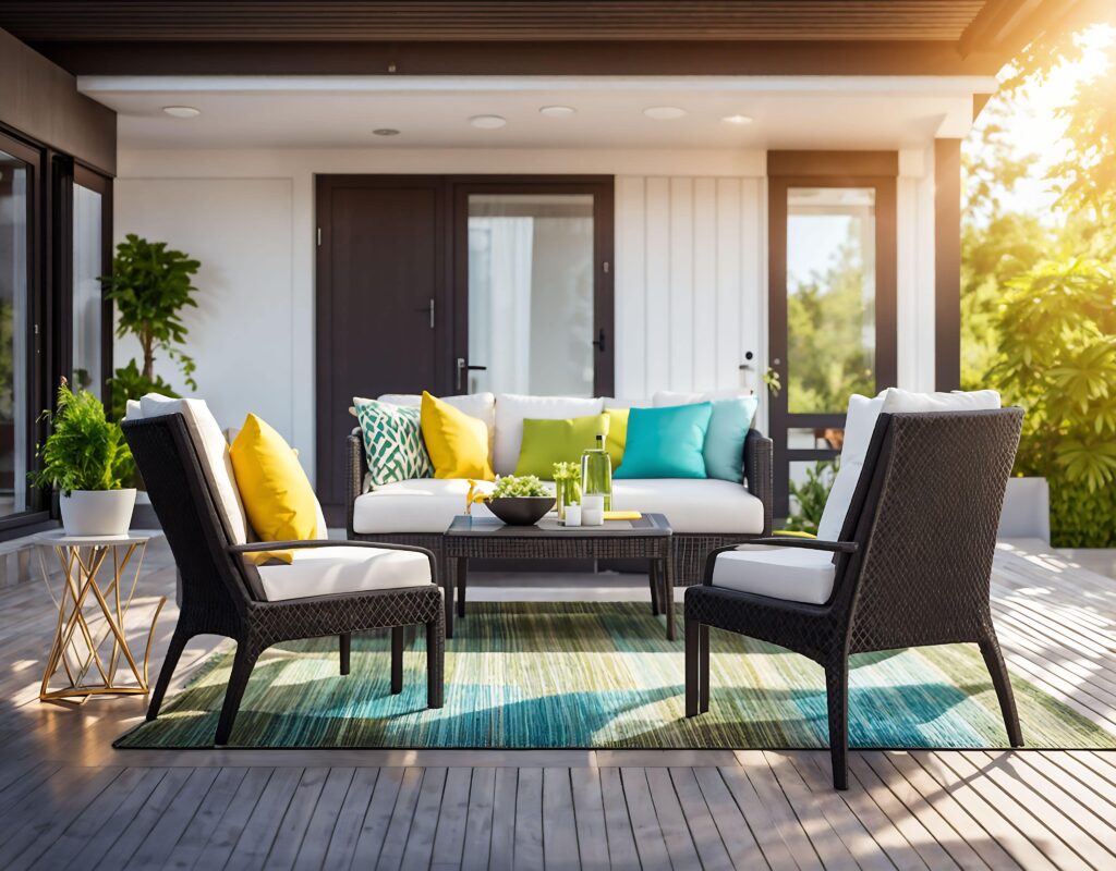 Furniture made­ of plastic For Patio Garden